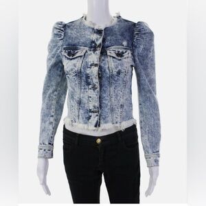 EUC Retrofete Dean Puff Sleeve Denim Jacket- extra small